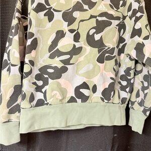 Adidas Green and Black Patterned Hoodie